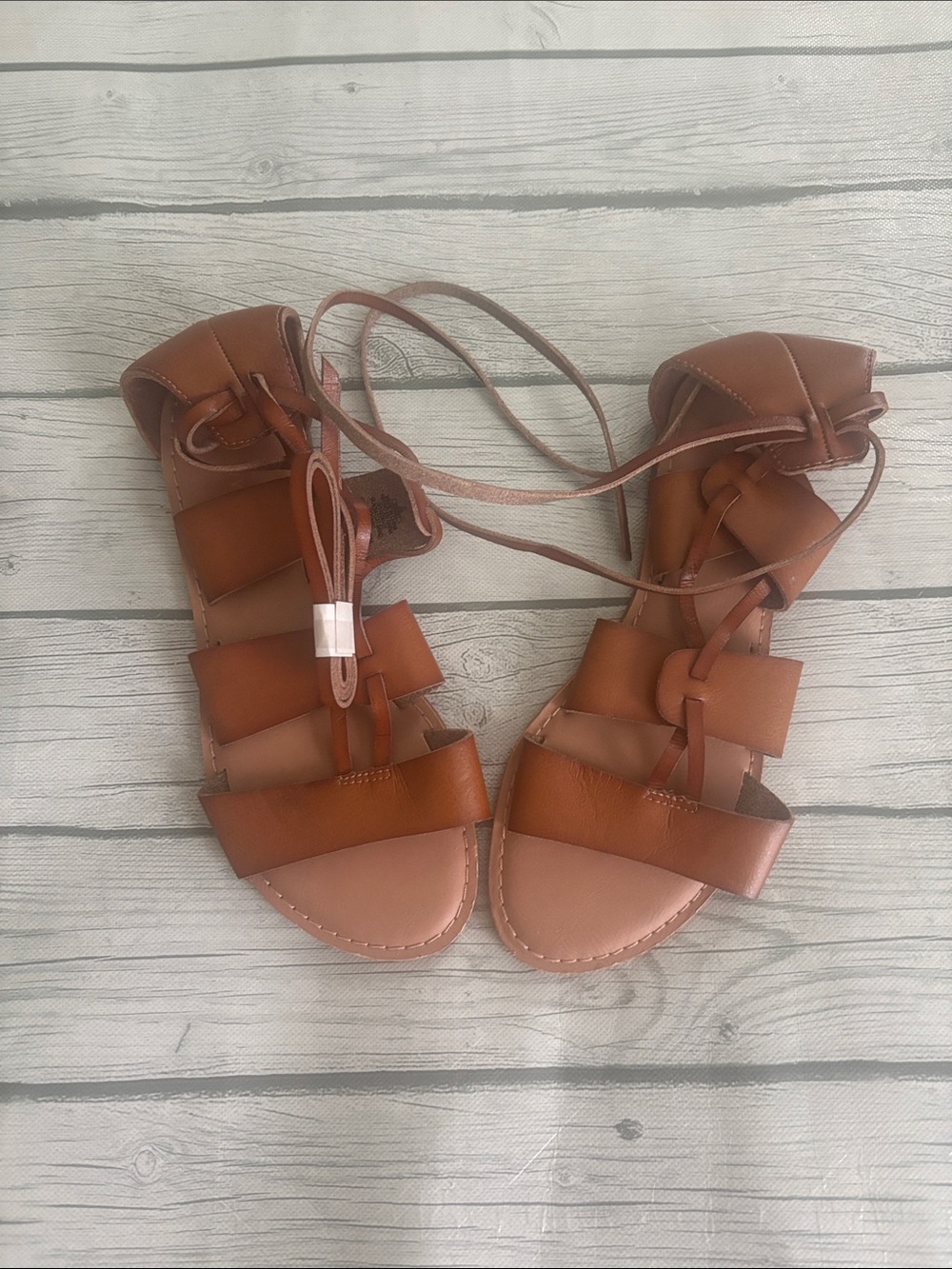 Old Navy Brown Lace-Up Gladiator Sandals